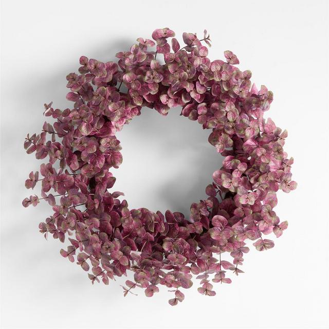 Faux Purple Smokebush Wreath 28"