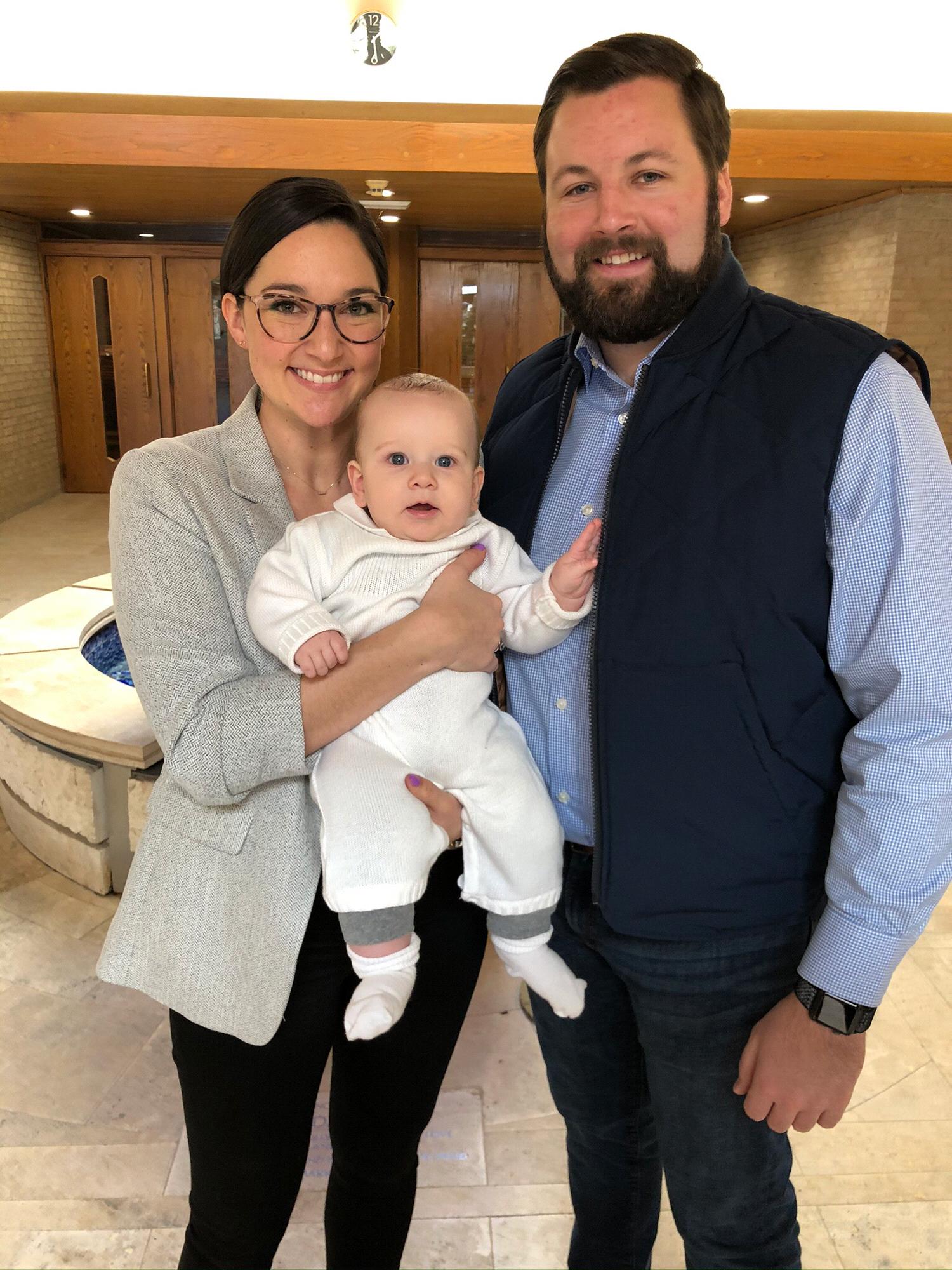 Our nephew Luke's baptism in Dallas, December 2019