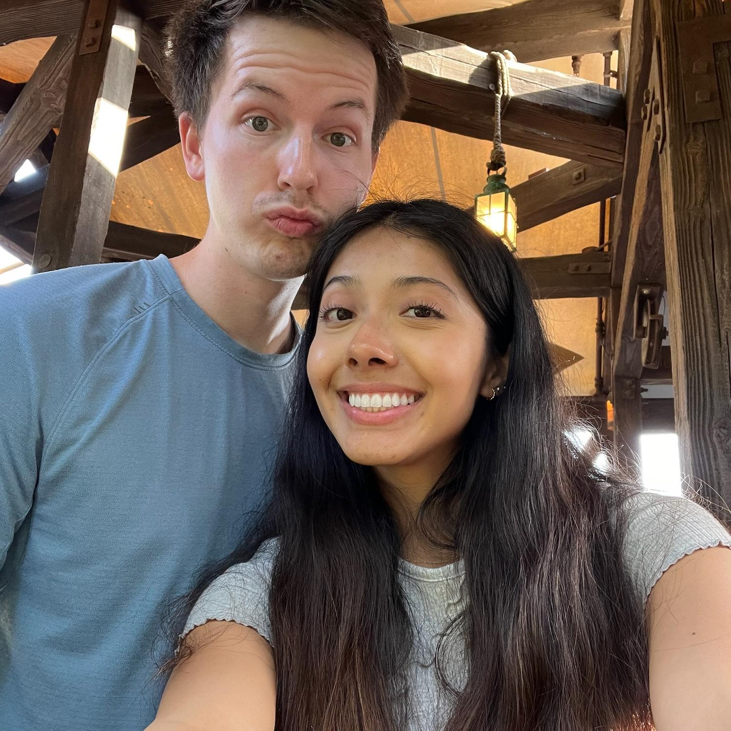 pretty sure we took this while waiting in line at Disney