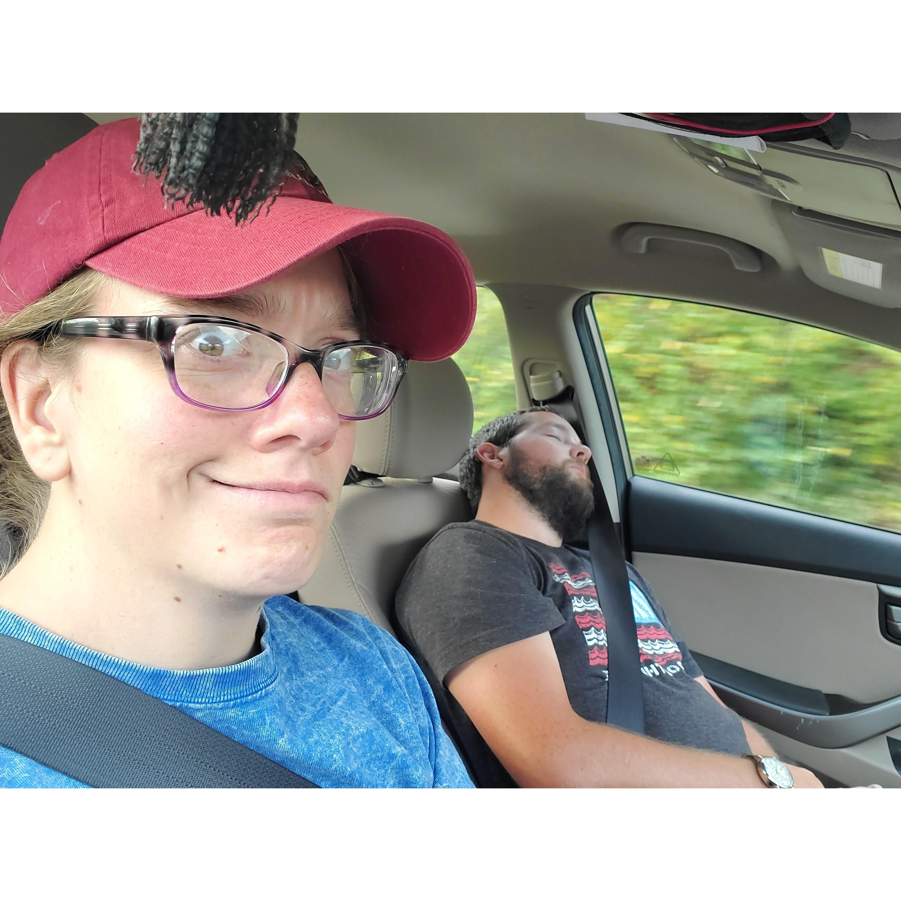 This time Chance fell asleep on our way back from a hike.