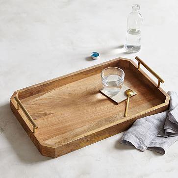 Deco Handle Tray - Brass