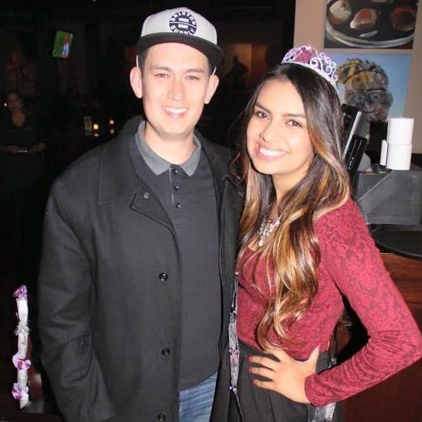 Celebrating Vanessa's birthday together for the first time.