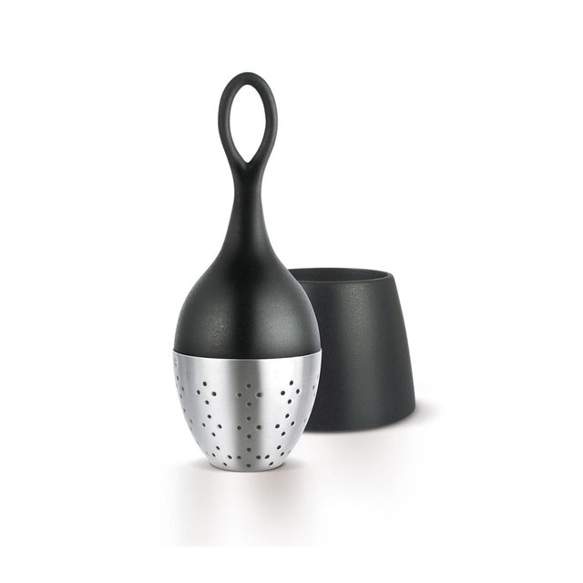 Ad Hoc Floatea Floating Tea Infuser with Stand, Black