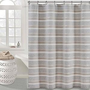 KAS ROOM Zerna Shower Curtain in Silver