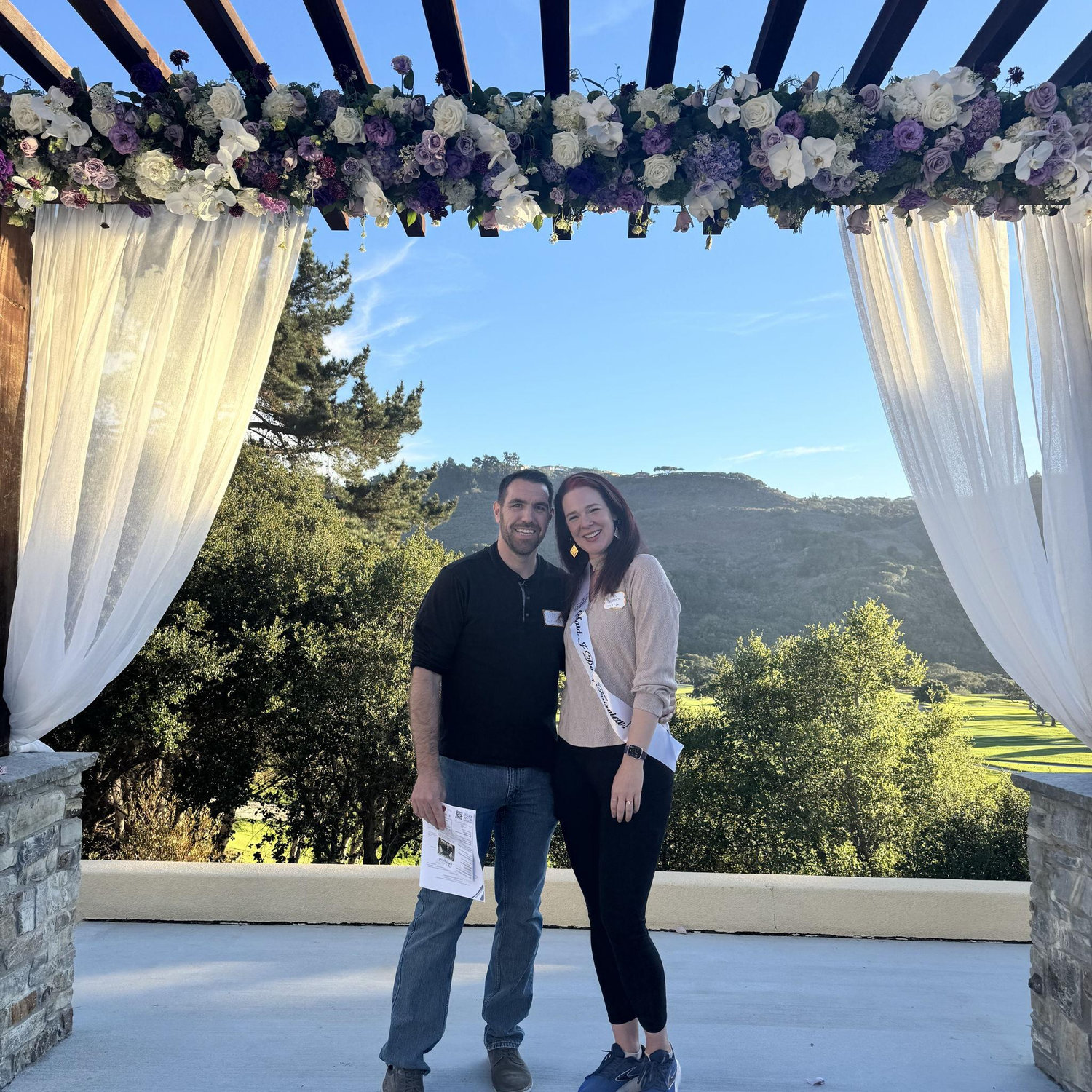 Visiting our venue after deciding to get married here!