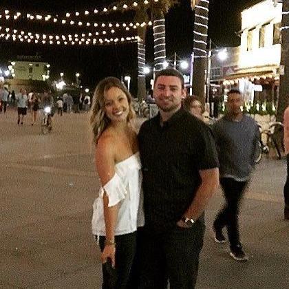 first photo as a couple when Caroline was still in California