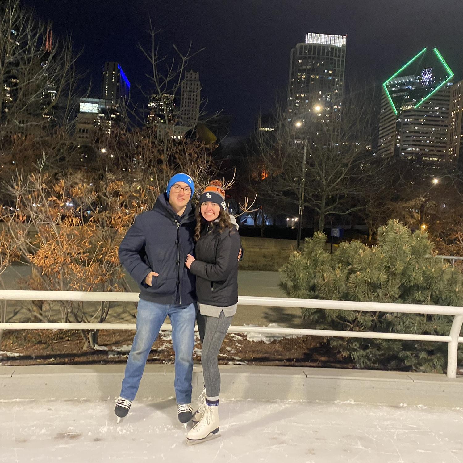 March 2022 - One of our first ice skating dates!