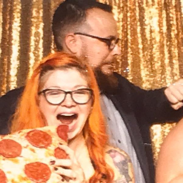 Pretty much  sums up our relationship.  I'm always eating, and he's always worried about the time, waiting for me when we have some place to be!