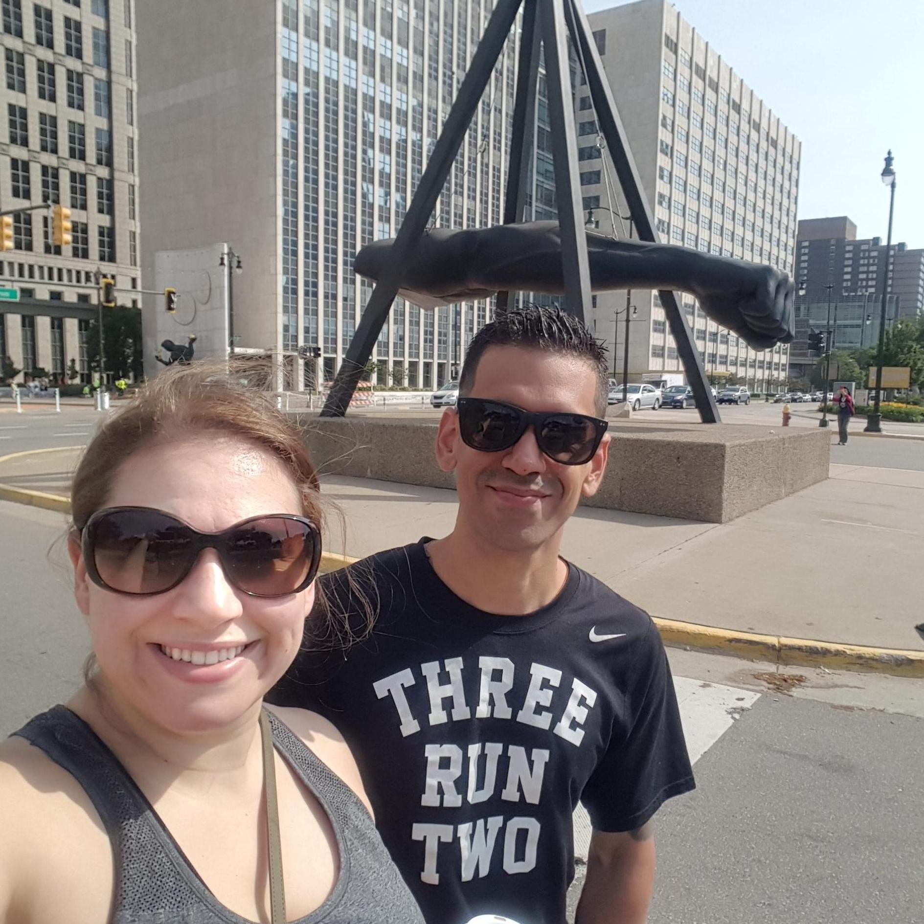 Exploring Detroit (little did Bri know that Chris was planning to propose the very next day!)