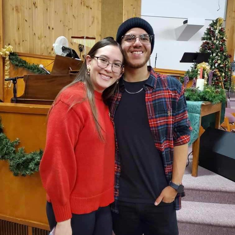 Us at the Christmas Eve candlelight service 🎄🕯️❤️