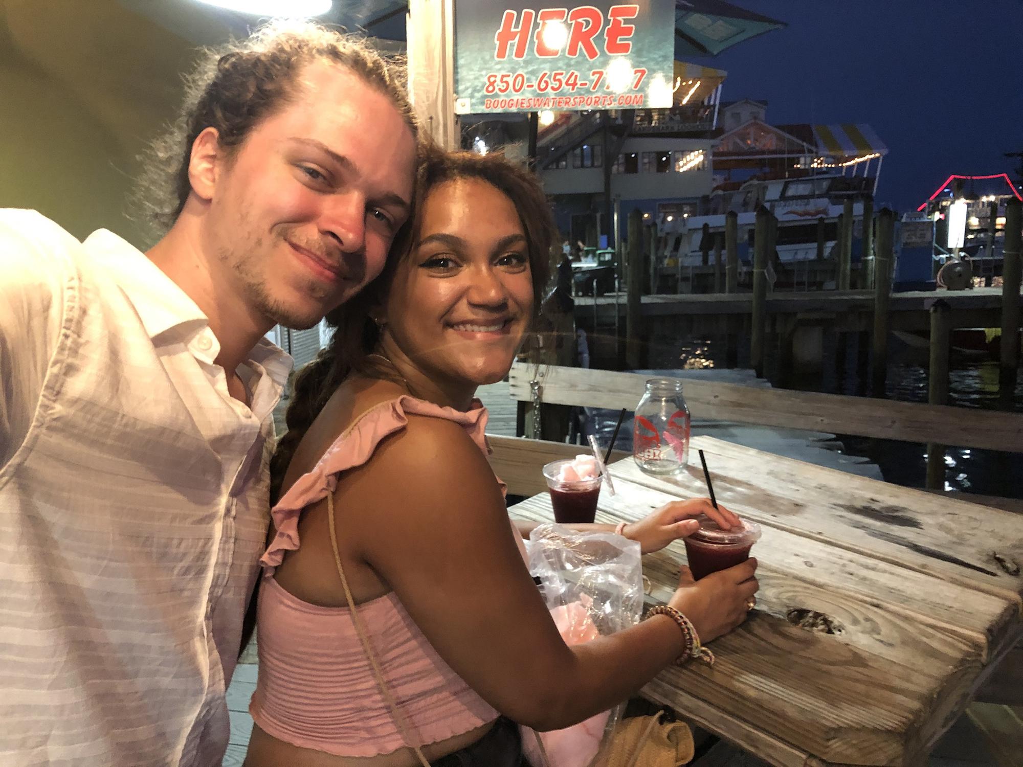 Our favorite FL date nights are sushi and the harbor docks.