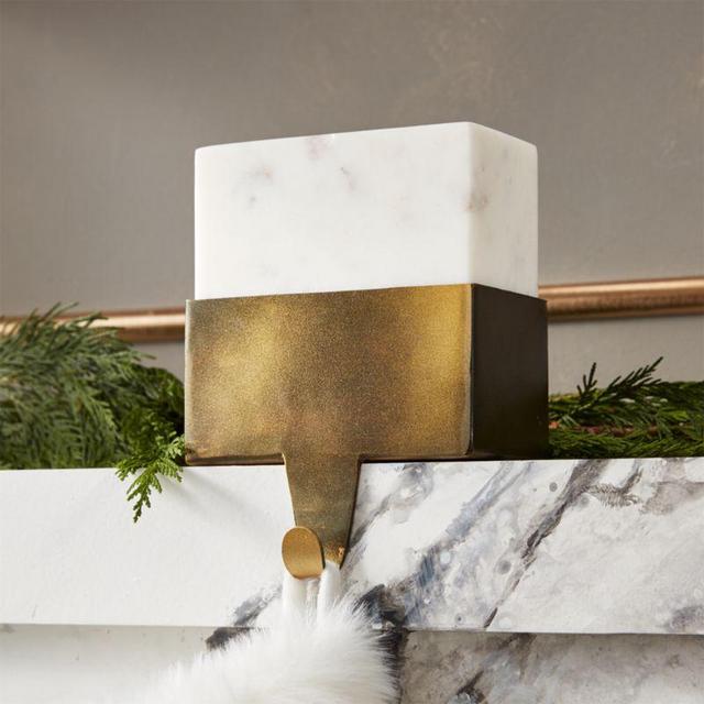 White Marble Stocking Holder