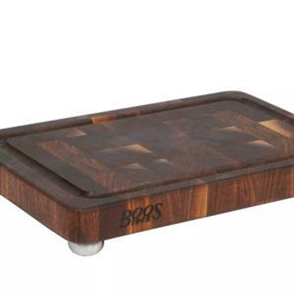 John Boos End-Grain Cutting Boards w/ Juice Groove & Feet, 18" x 12" x 1.75" - Brown