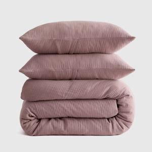Organic Airy Gauze Duvet Cover Set | Queen Size in Fig