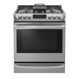 6.3 cu. ft. Slide-In Gas Range with Probake Convection Oven in Stainless Steel