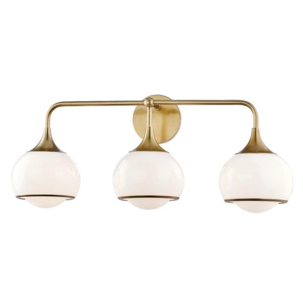 Mitzi by Hudson Valley Lighting H281303-AGB 3 Light Wall Sconce in Aged Brass