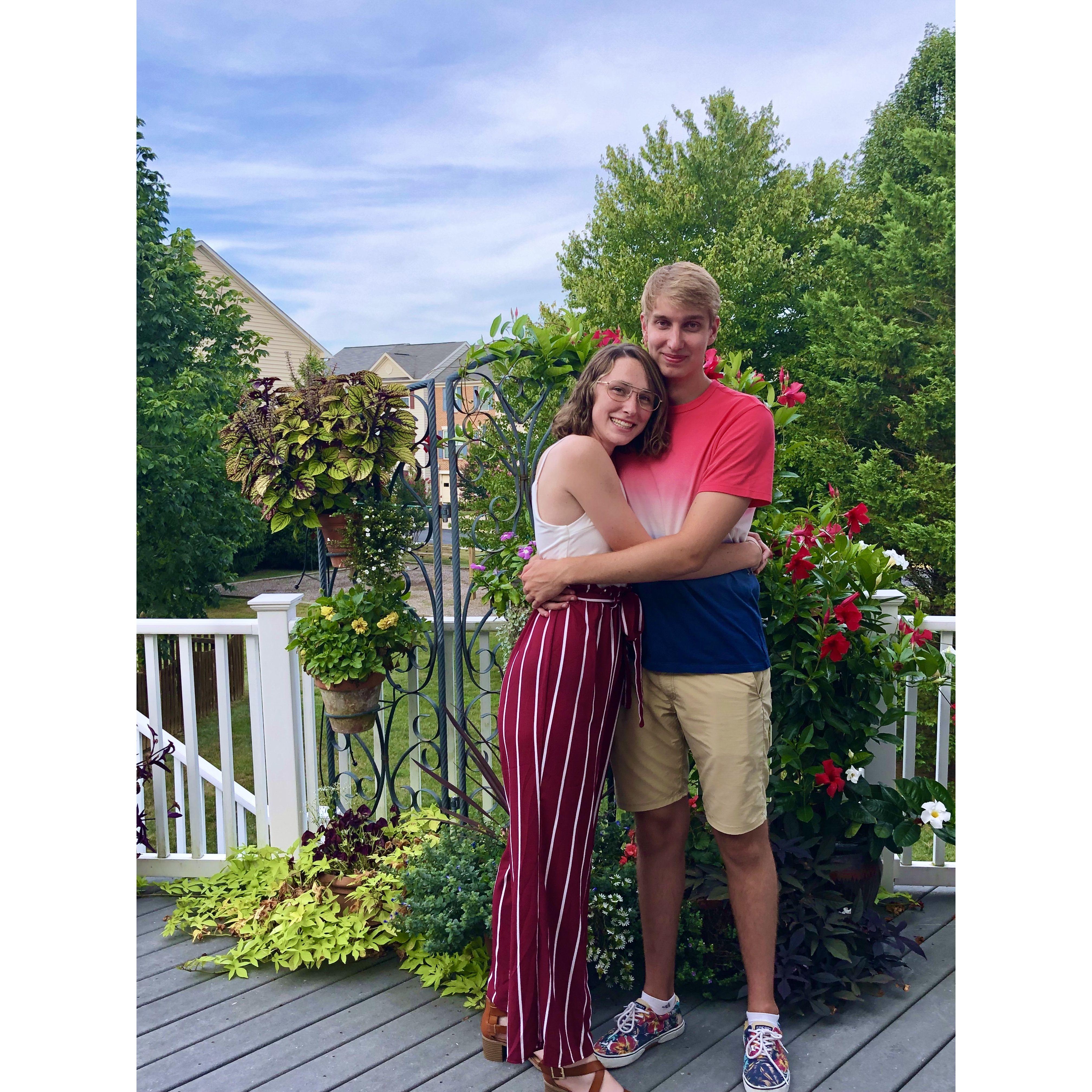 This is one of the first pictures we have together since the first three years of our relationship were long-distance. We started dating six months before this photo. Our dating anniversary is on December 31, 2018.