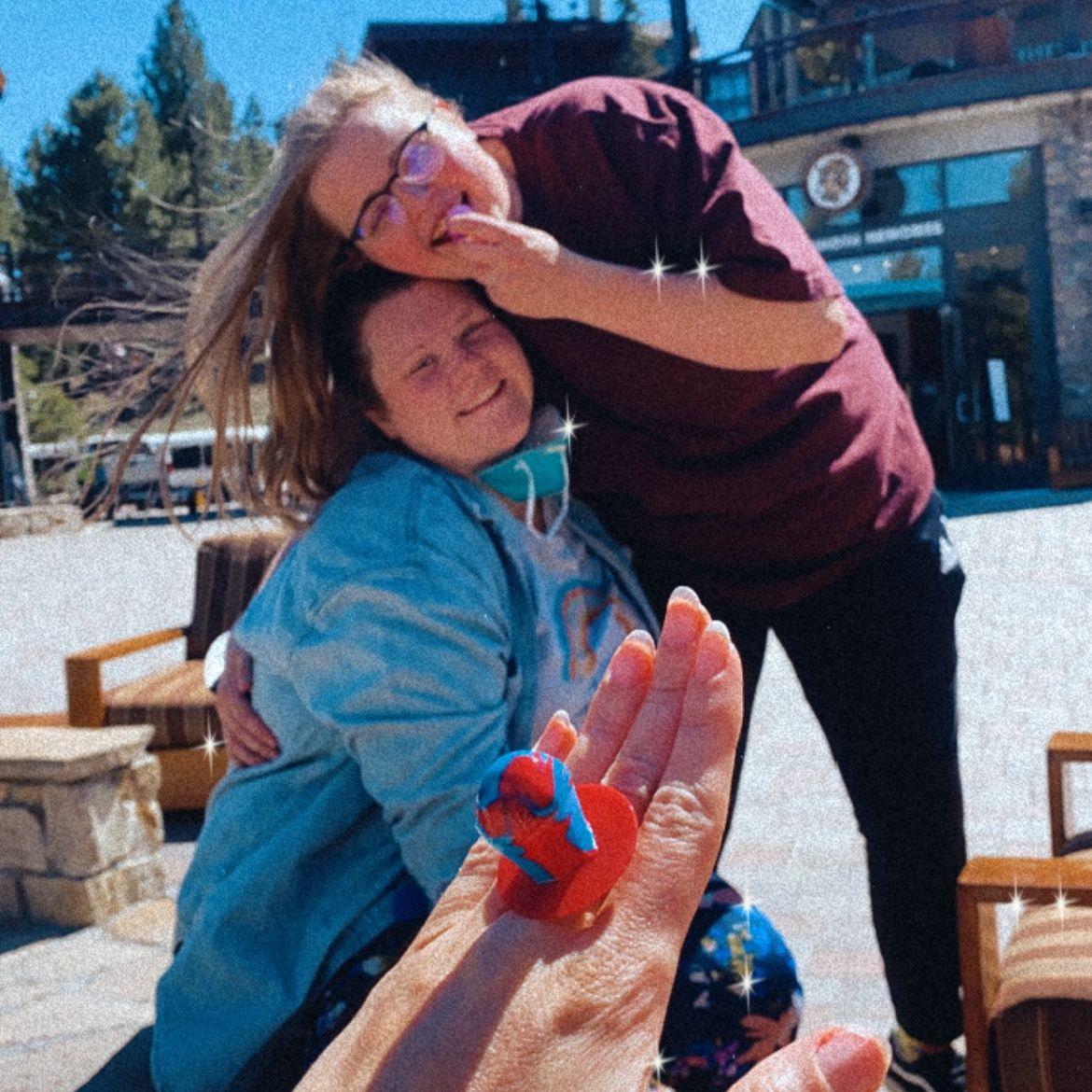 When Hannah, Noelle, and close friend Corey got COVID at the same time, the three drove all the way to Mammoth Lakes in search of Paxlovid! Then, the three got “married” with a ring pop ceremony.