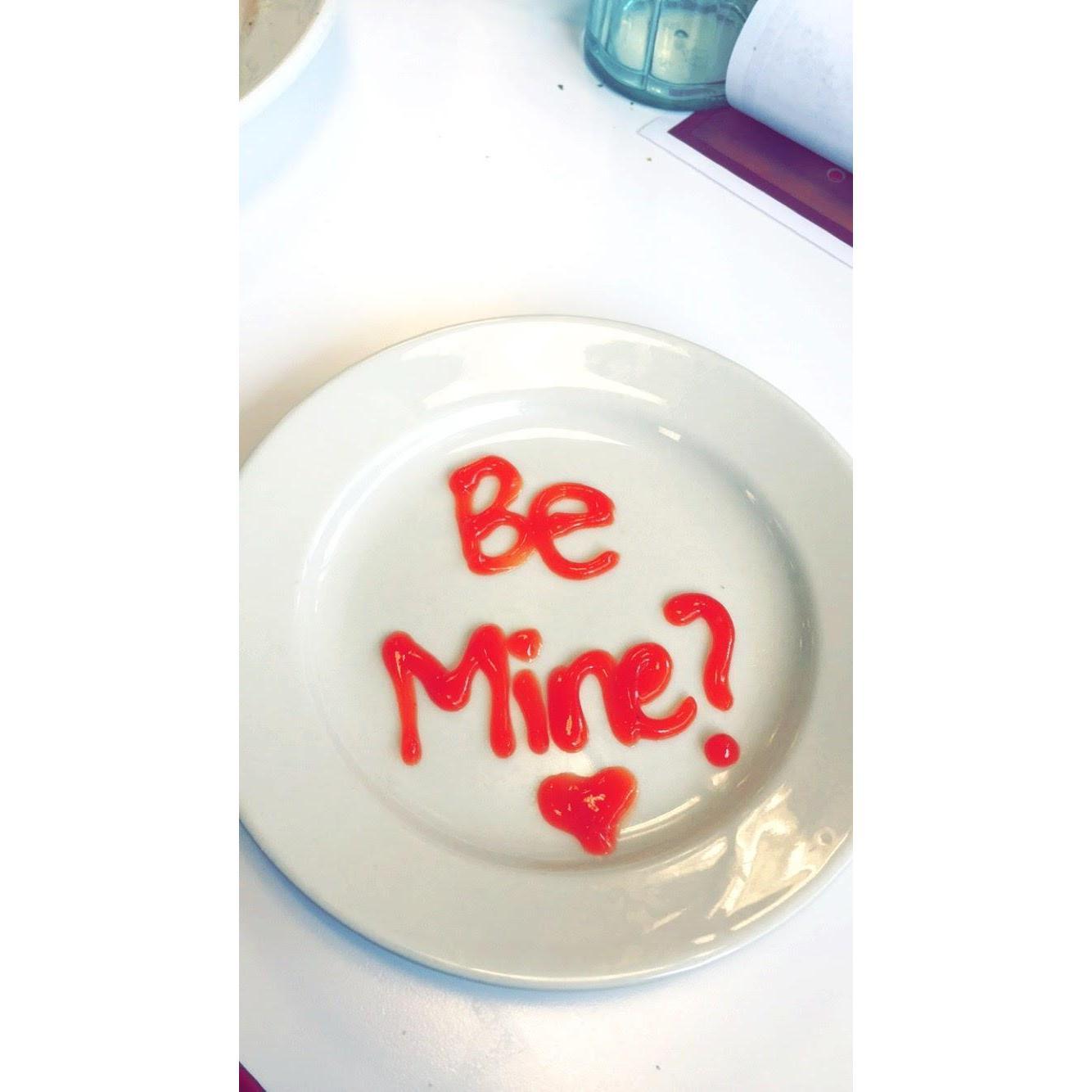 March 8, 2016
Bride stayed home from school to get breakfast with Groom.