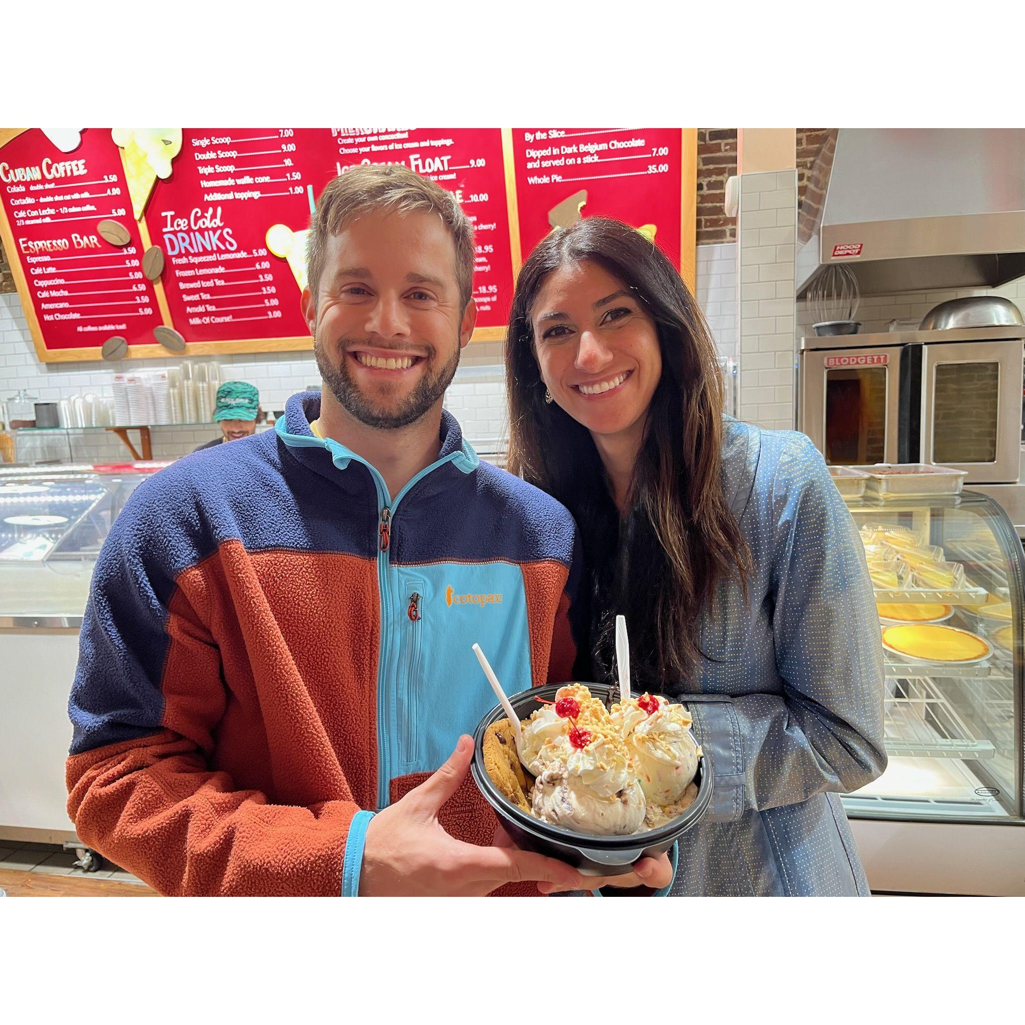 After doing a very exciting ghost tour of Nashville, we got the biggest ice cream the city has to offer.
