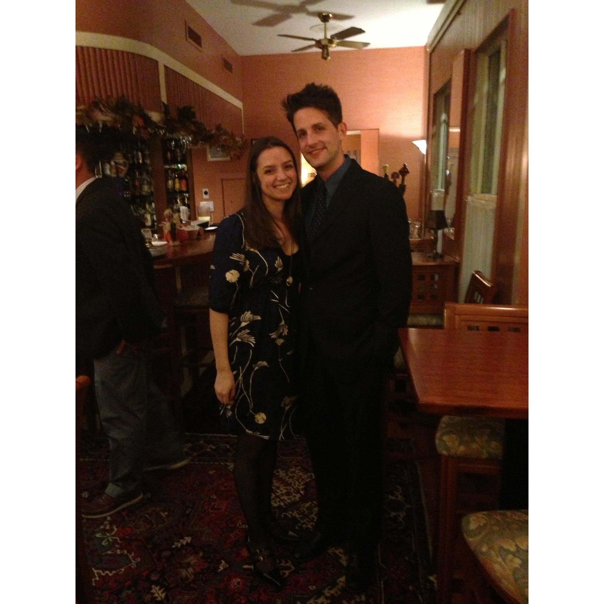 Pretending to be models at a friend's wedding