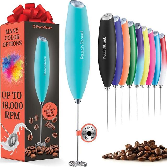 Powerful Handheld Milk Frother, Mini Milk Foamer, Battery Operated (Not included) Stainless Steel Drink Mixer for Coffee, Lattes, Cappuccino, Frappe, Matcha, Hot Chocolate.