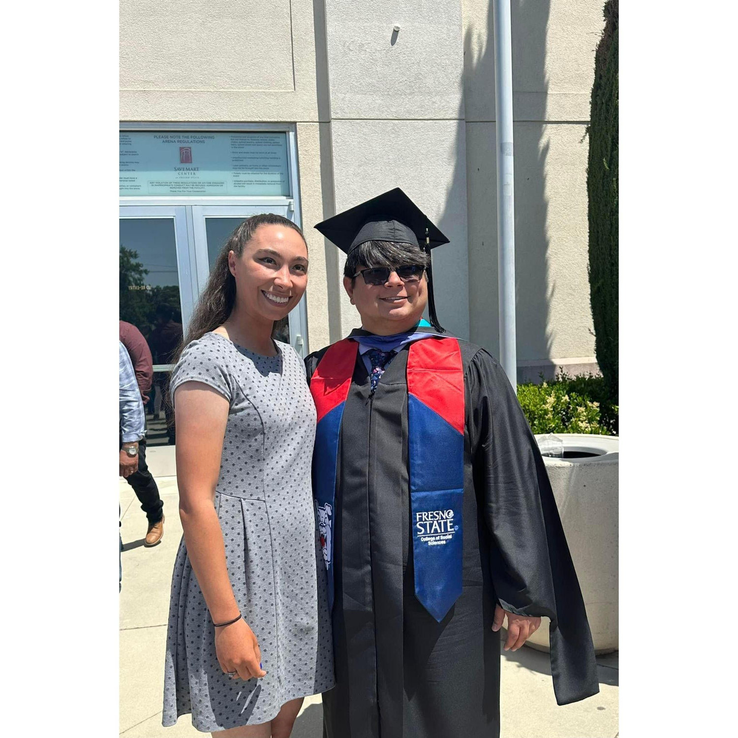 Celebrating Judson's grad school graduation!