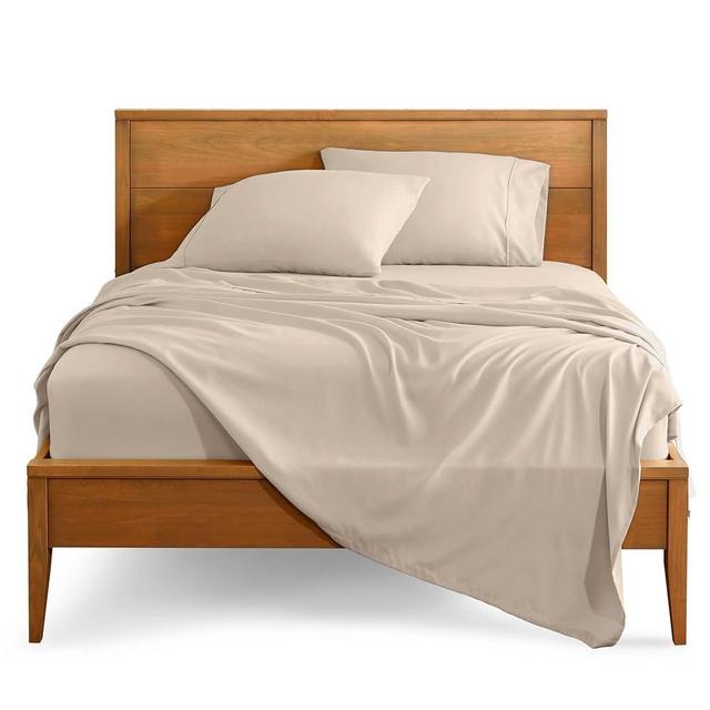 Bare Home King Sheet Set - Luxury 1800 Ultra-Soft Microfiber King Bed Sheets - Double Brushed - Deep Pockets - Easy Fit - 4 Piece Set - Bedding Sheets & Pillowcases (King, Wheat)