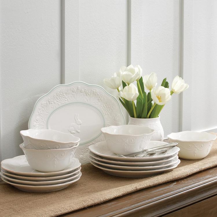 Lenox, French Perle 12-Piece Dinnerware Set, Service for 4 | Zola