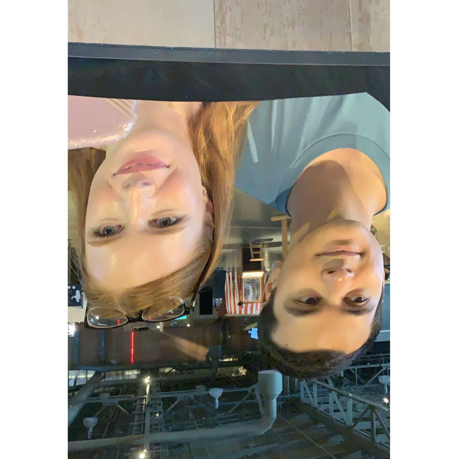 June 2019 | More Exploratorium fun: upside down mirror.