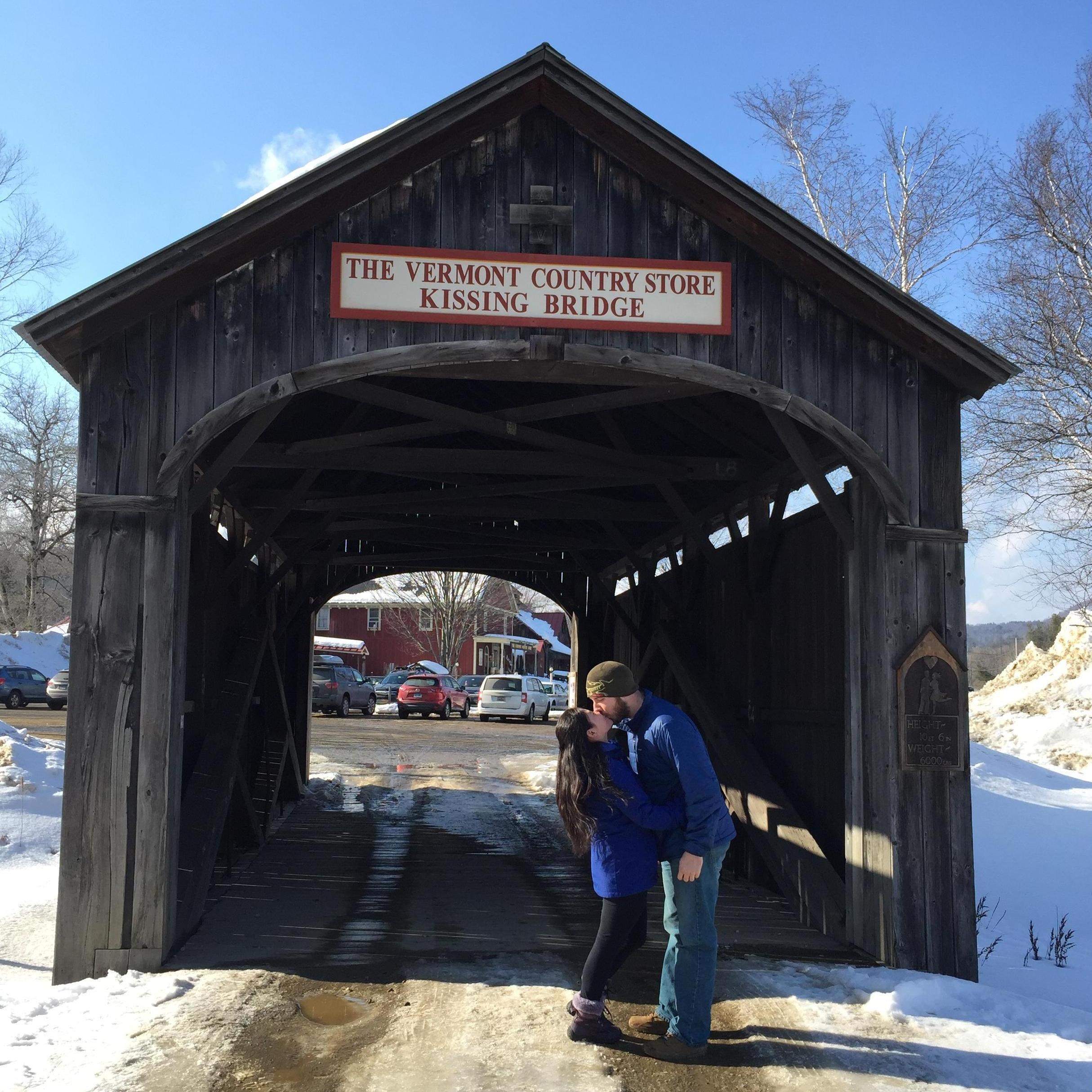 What do you do at the Kissing Bridge in Vermont? KISS, of course!
