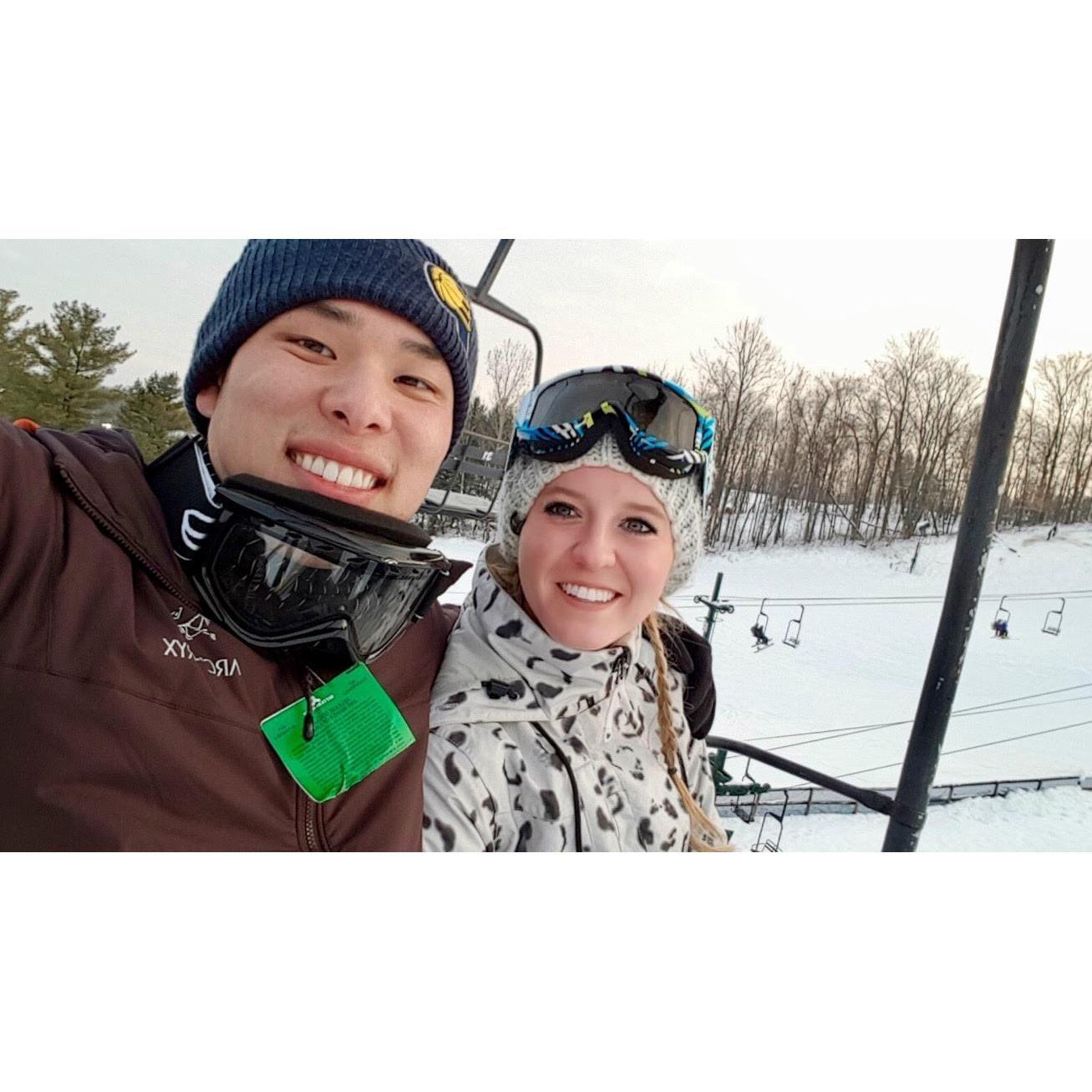 Our second date at Bittersweet Ski Resort in Michigan