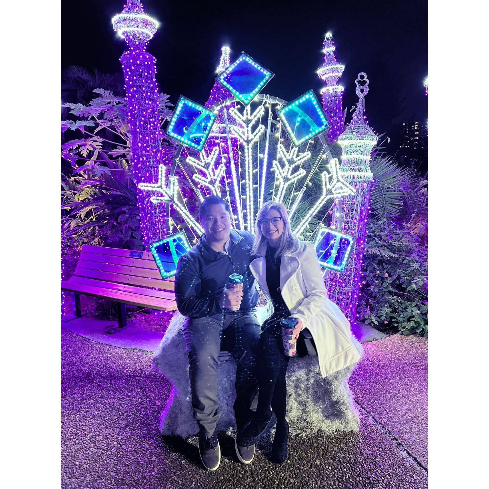 Our first date, Zoo lights