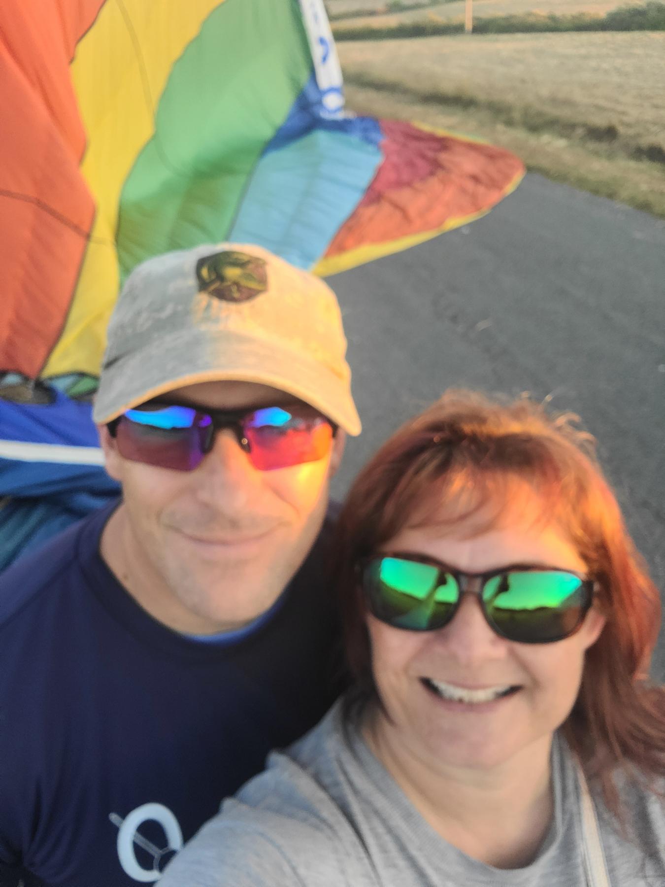 This is us after a Hot Balloon ride for Ivan’s Birthday!