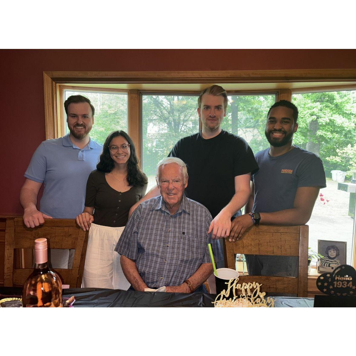 Celebrating Mr. Warren's birthday with family
