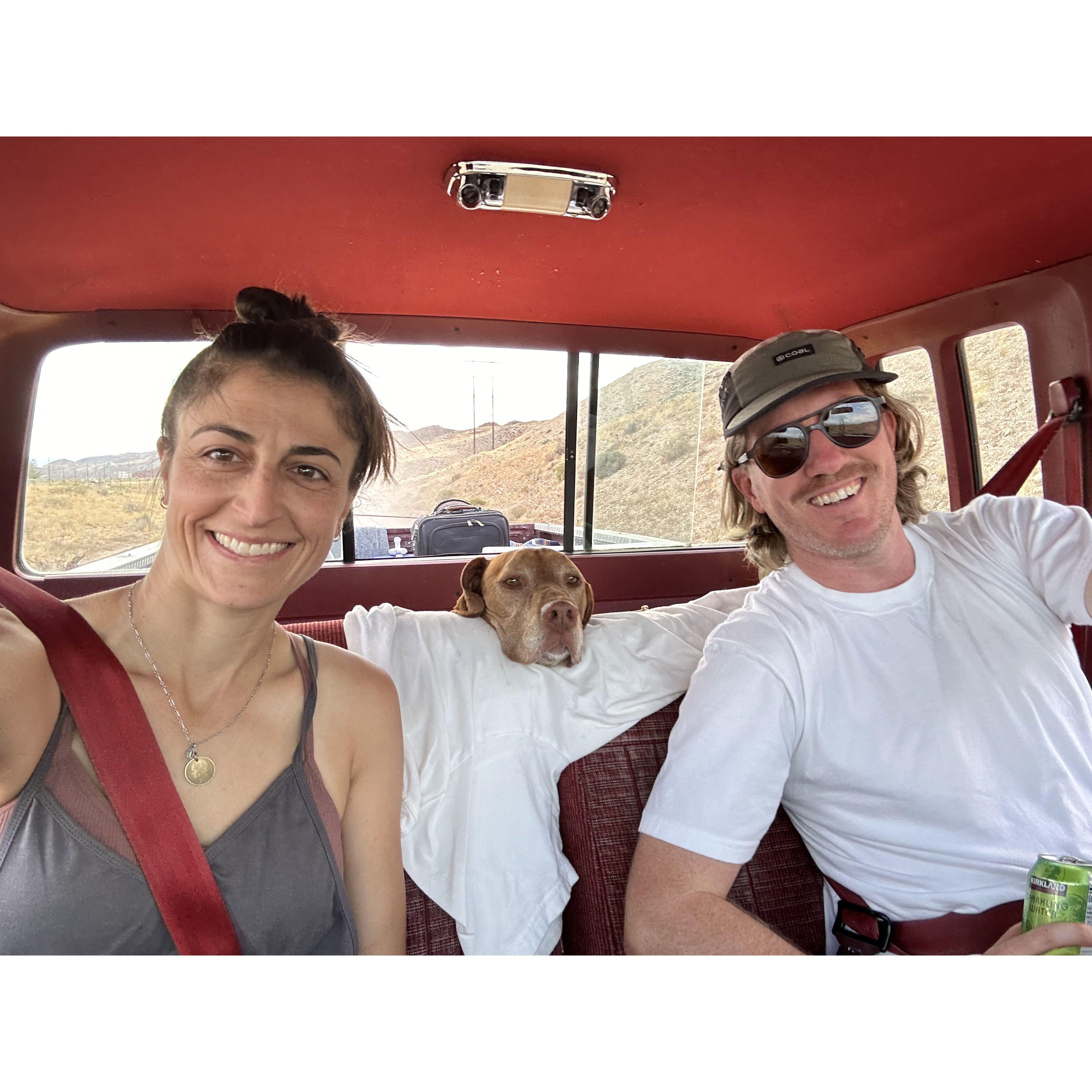 Heading home from our first camping trip.