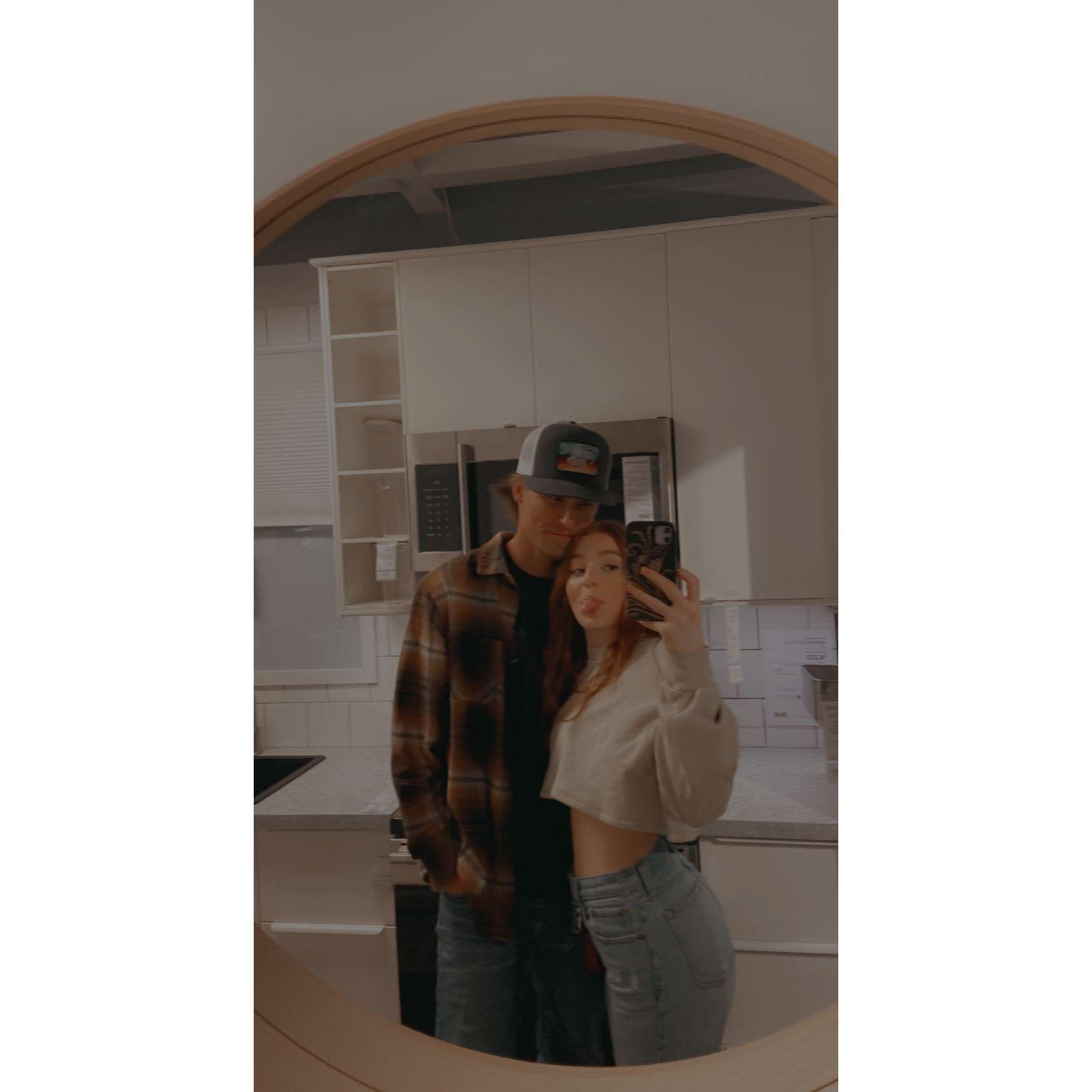 Our first picture as "boyfriend and girlfriend"