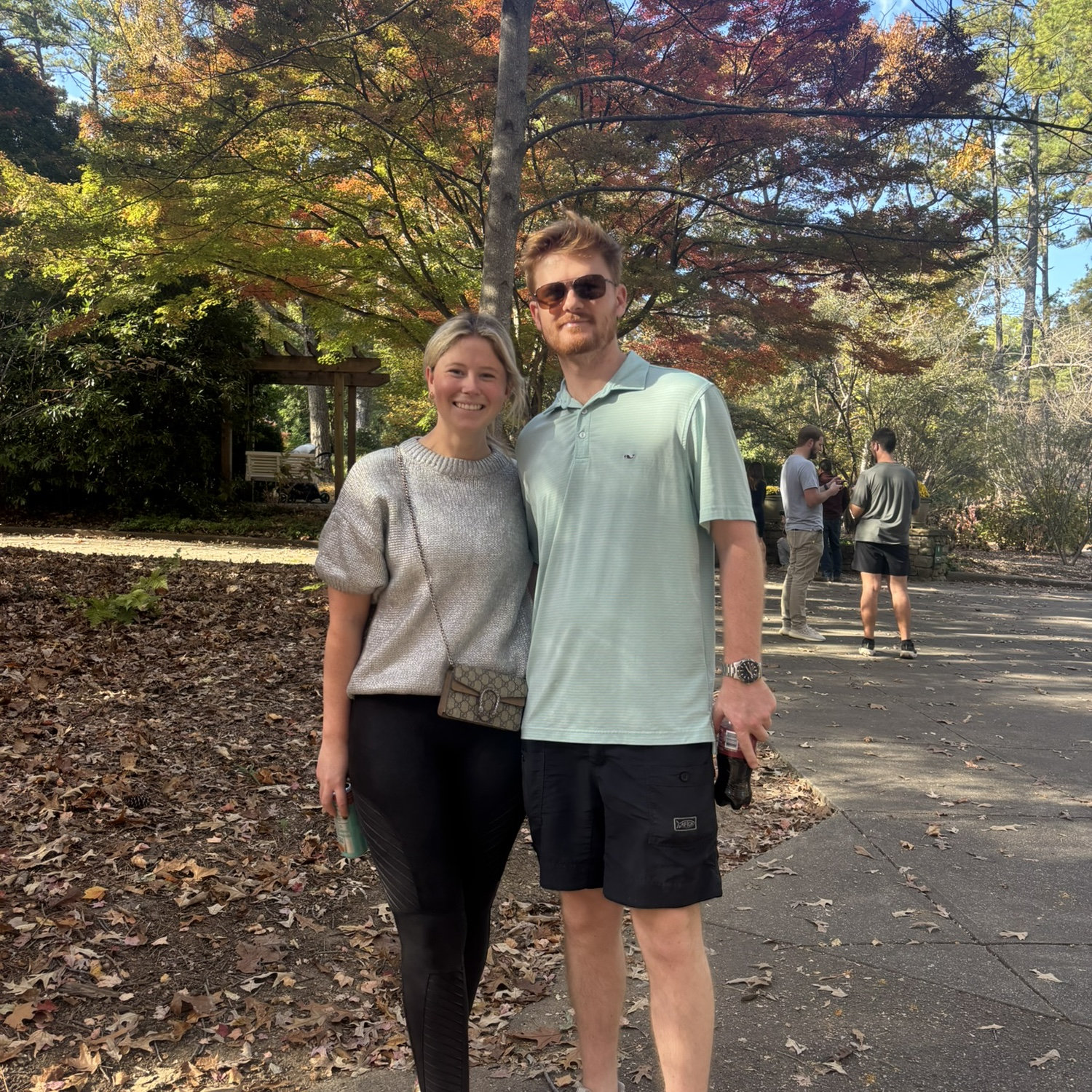 First time at the botanical gardens (ceremony venue) together!