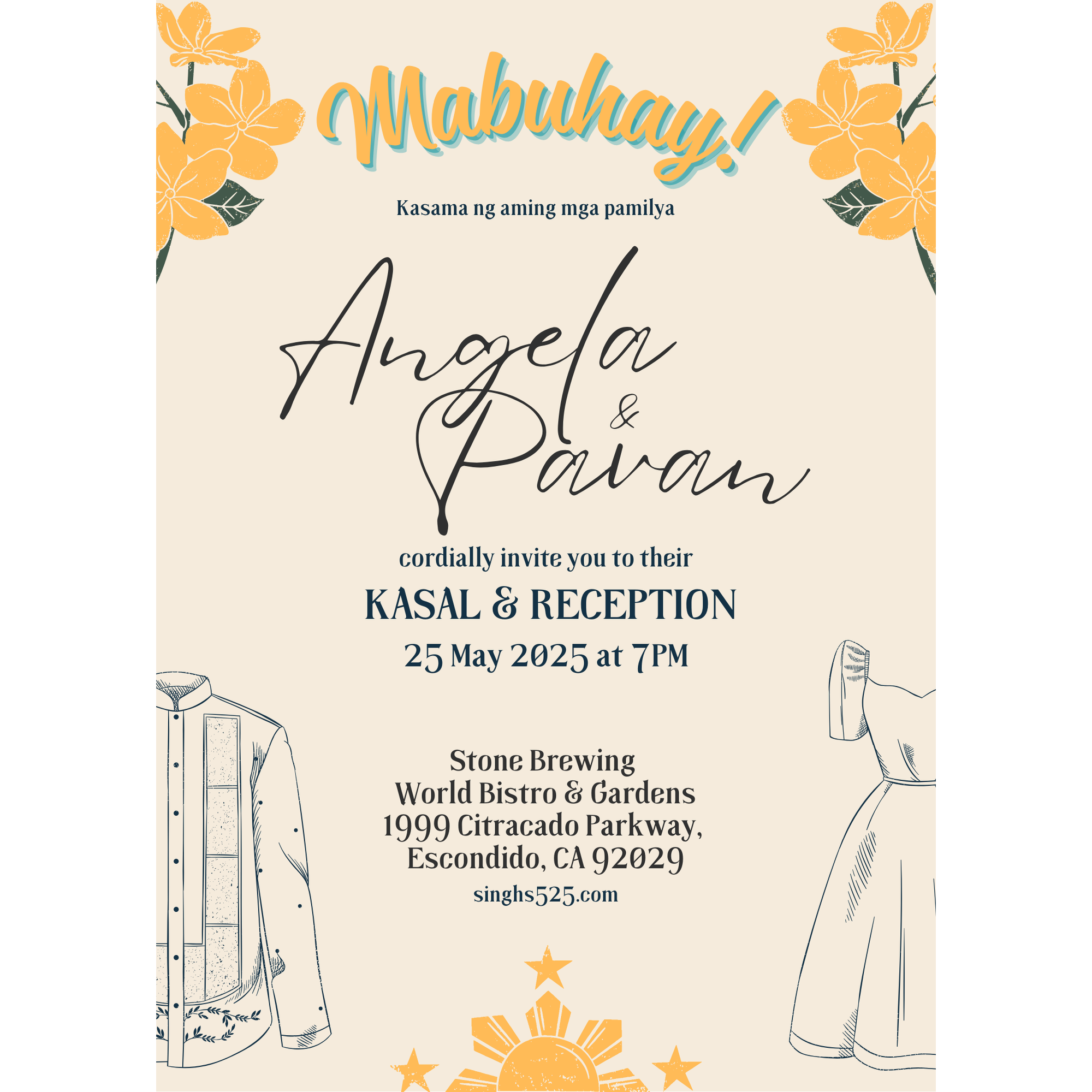 Kasal & reception details
