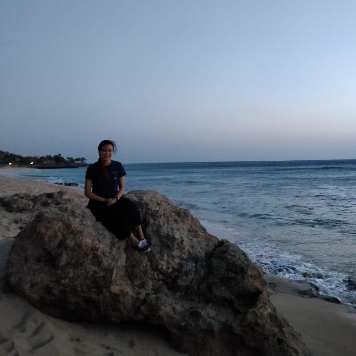 The rock that Andy proposed on at Tracks Beach Park.