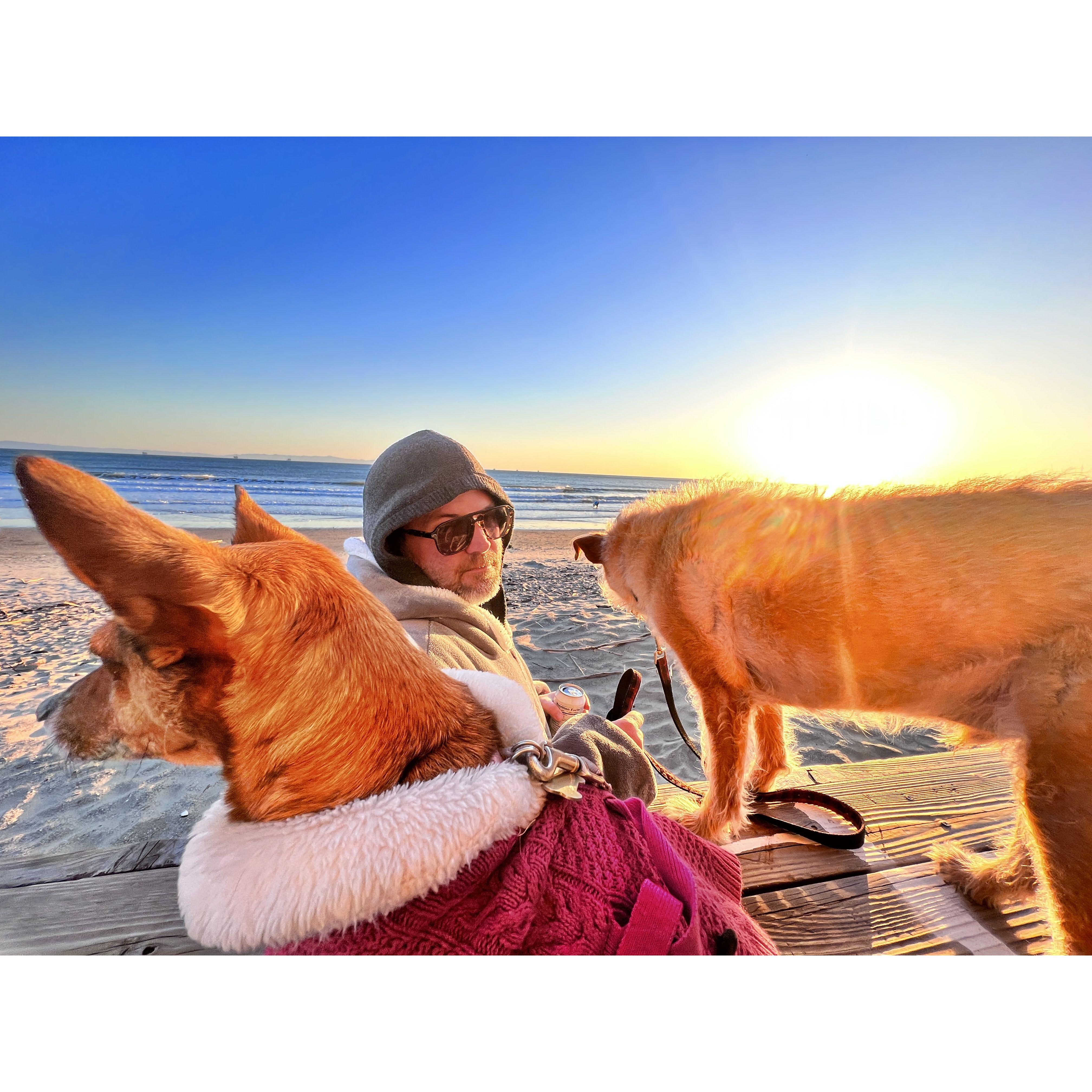 Camping wouldn't be complete without our dogs there to snuggle, and beg for food from anyone and everyone.
