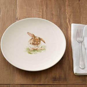 Pasture Bunny Dinner Plate, Set of 4