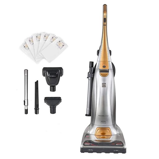 Kenmore BU1017 Pet Friendly Lightweight Bagged Upright Beltless Vacuum Cleaner 3-Motor Power Suction with Pet Handi-Mate, Triple HEPA, Telescoping Wand, 5-Position Height Adjustment, 3 Cleaning Tools