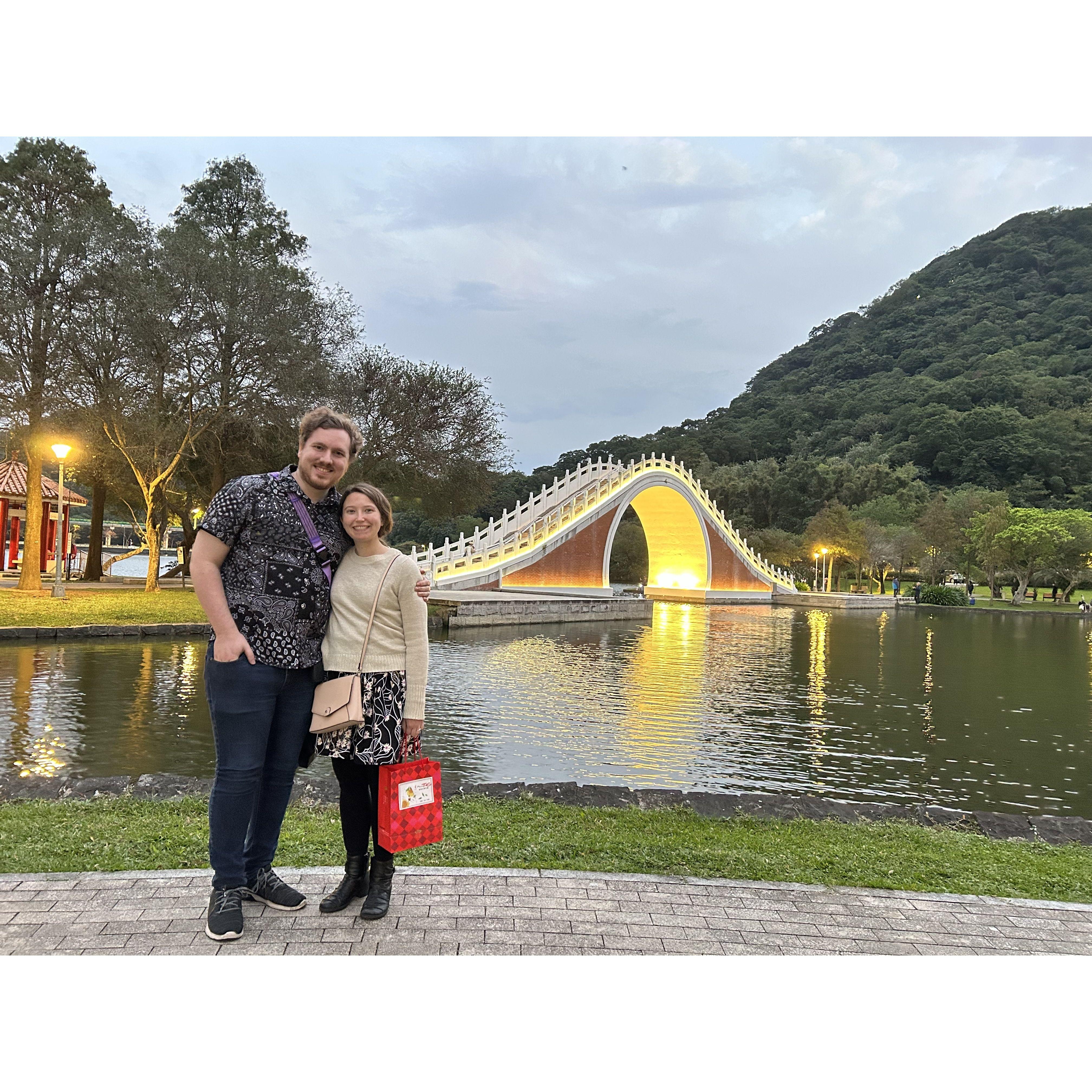 Laura and Hyrum in Neihu in Taipei, Taiwan