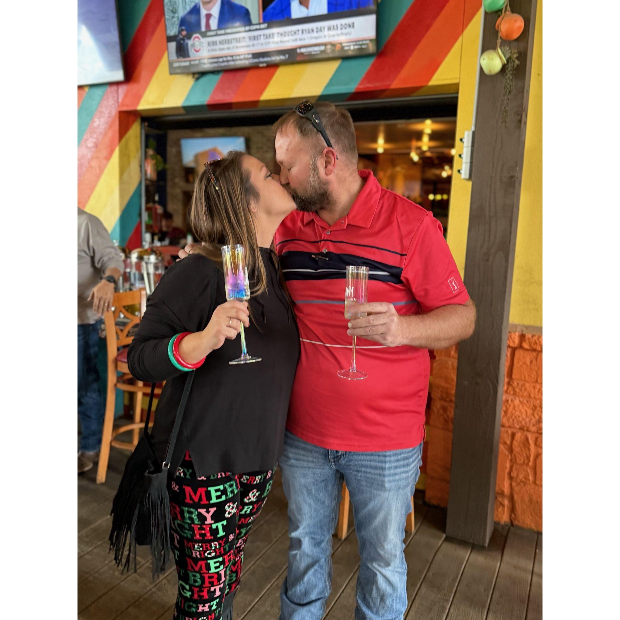 At Our Engagement Party - right after Robyn was SHOCKED to have our friends & family there to celebrate with us!