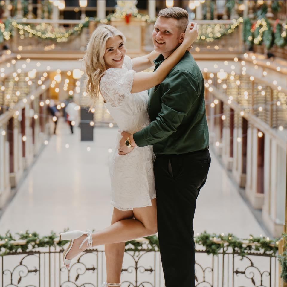 Engagement photos at The Arcade by John Paul Studios.