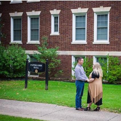 This is the dorm, Pattie Cobb, where Katlin lived for two years. Morgan would visit her every weekend, and they spent lots of their time hanging around the historical dorm.