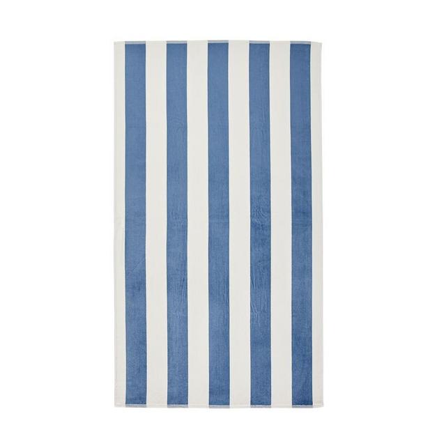 Chambray Classic Awning Striped Organic Beach Towel