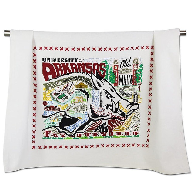 Catstudio Dish Towel, University of Arkansas Razorbacks Hand Towel - Collegiate Kitchen Towels for Arkansas Fans - Perfect Graduation Gift, Gift for Students, Parents and Alums