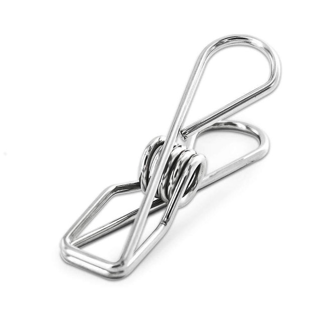 FJCTER 40 Pack Stainless Steel Clothes Pins Durable Clothes Pegs Multi-Purpose Metal Wire Utility Clips for Laundry Home Kitchen Outdoor Travel Office